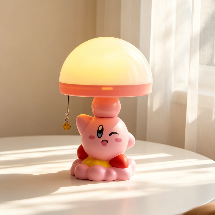 Kirby-Cartoon-Tischlampe mit Zugschalter