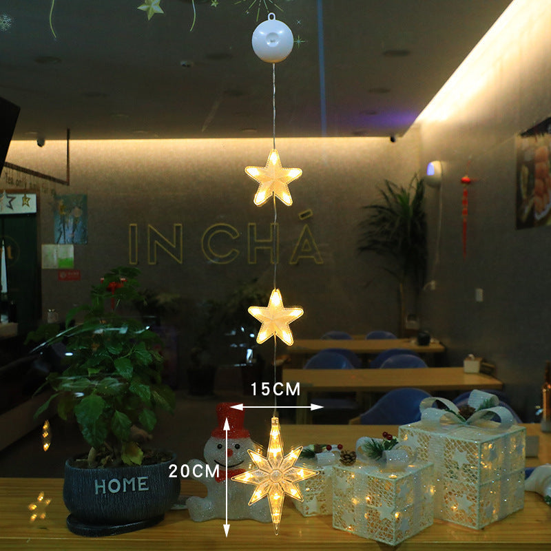 LED-Weihnachts-Lichterkette mit Saugnapf