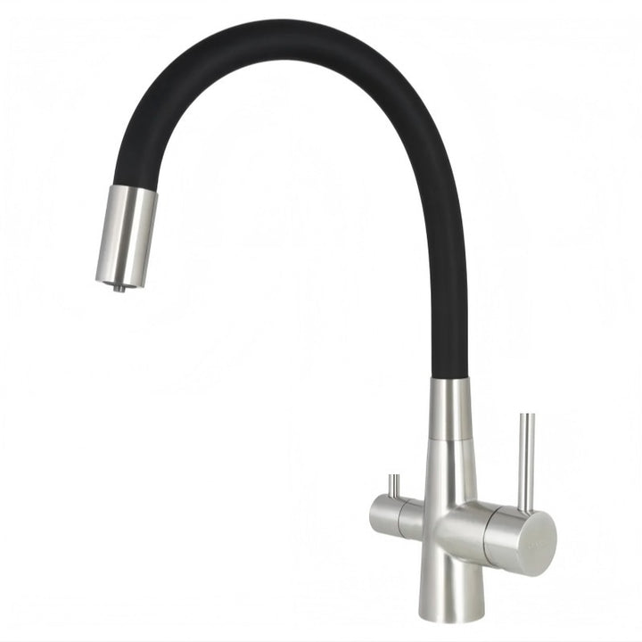 Edelstahl-Küchenarmatur mit Brausefunktion