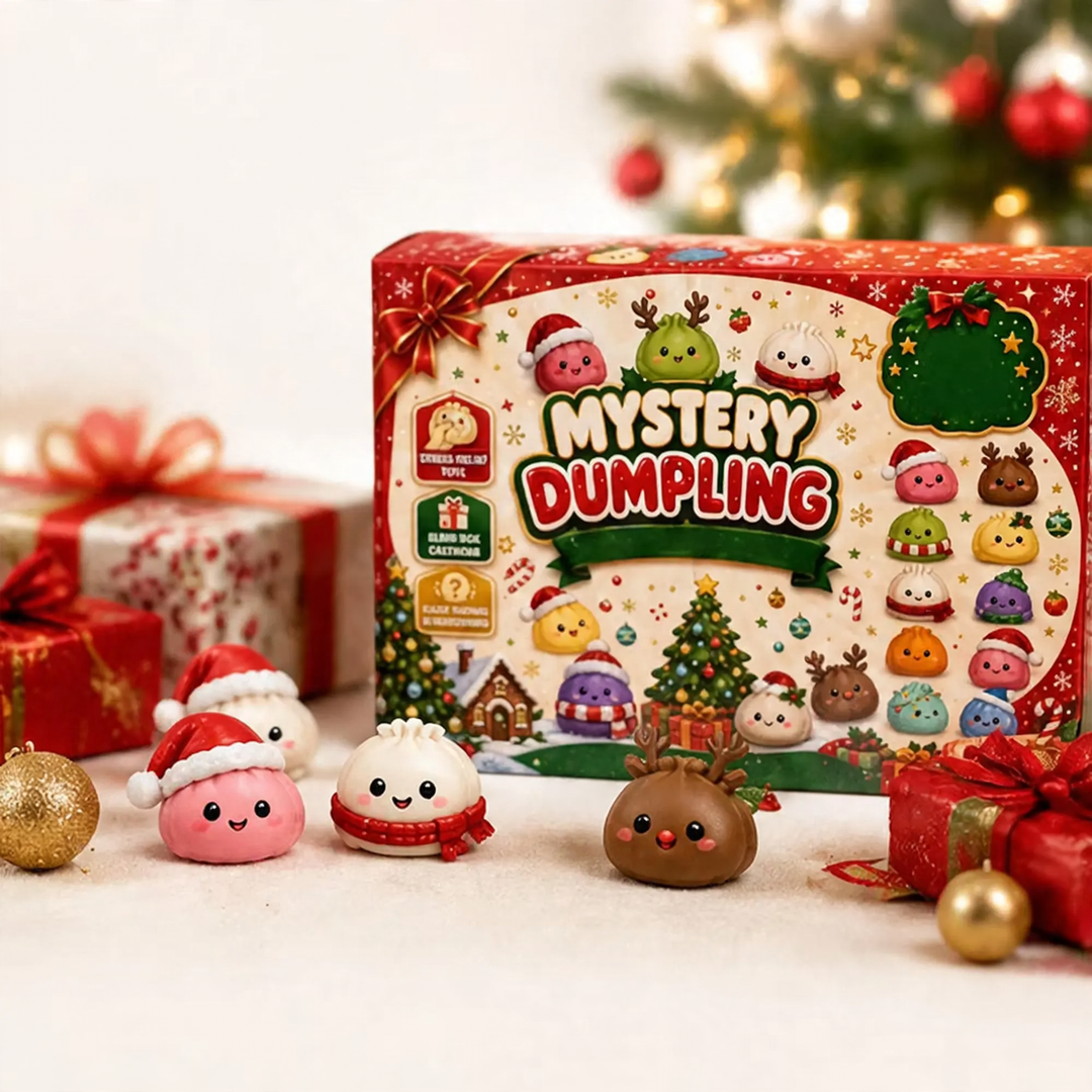 Weihnachts-Adventskalender mit 24 Knet-Figuren