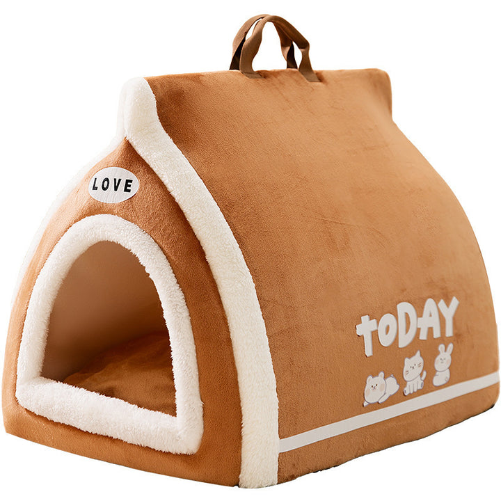 Katzen- und Hundebett Toast-Design, tragbar