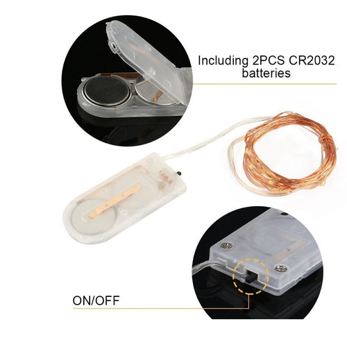 LED-Kupferdraht-Lichterkette mit Batteriebox