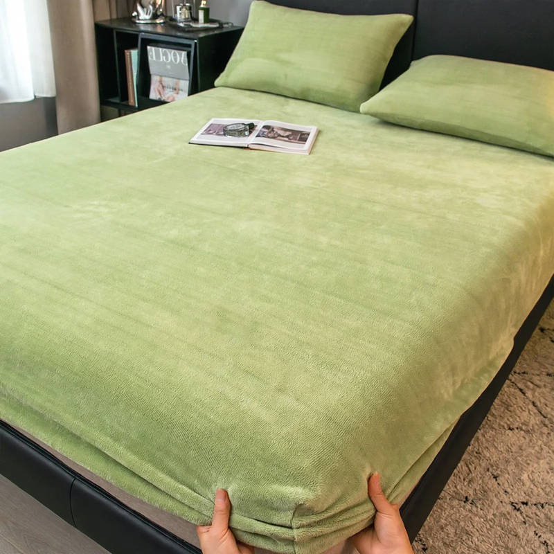 Fleece-Spannbettlaken, Milchfaser, gefüttert