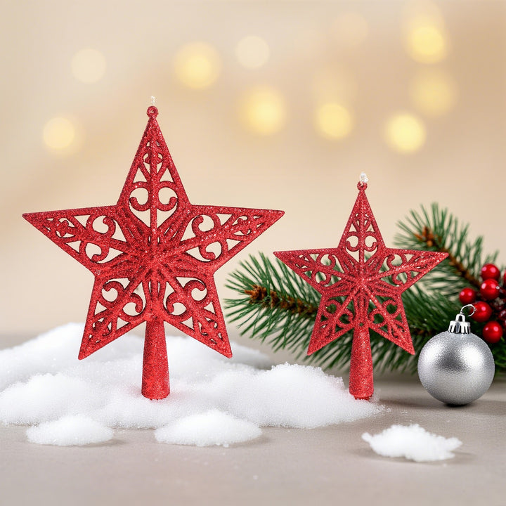 Weihnachtsbaum-Stern mit Glitzer