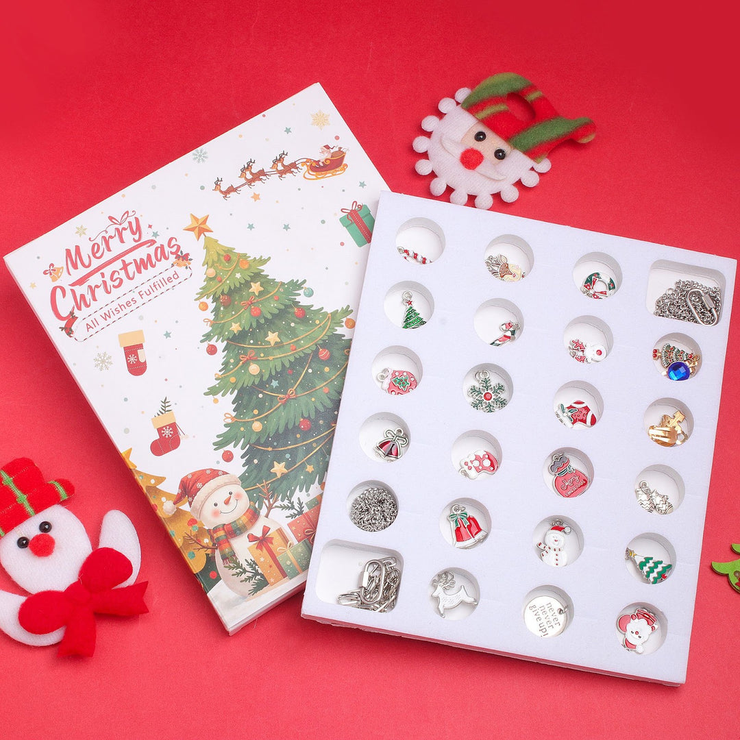 Weihnachts-Adventskalender mit DIY-Schmuckset