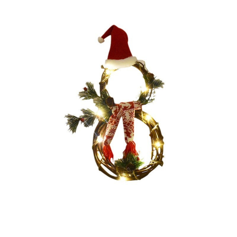 Handgefertir Weihnachtskranz aus Holz