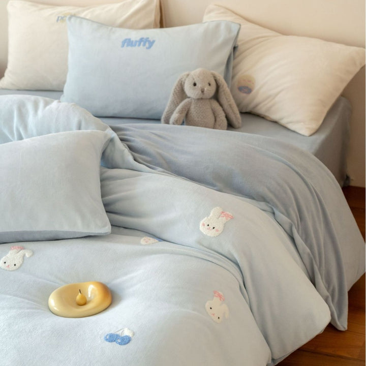 Milchfaser-Bettwäsche-Set mit Cartoon-Motiv, 4-teilig