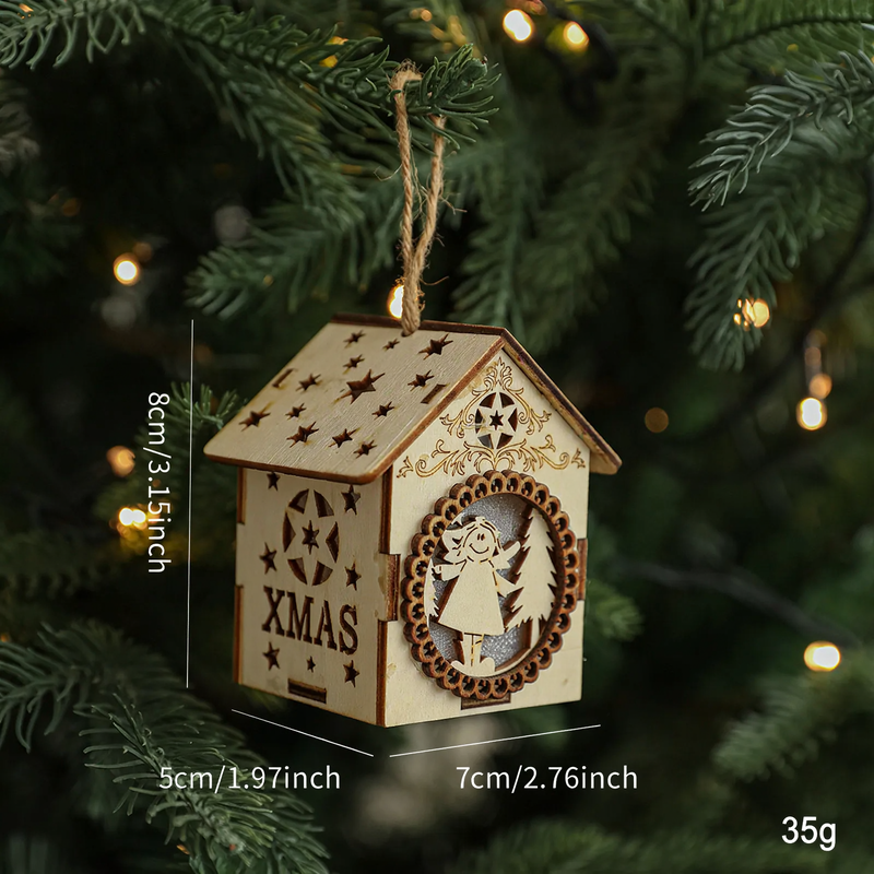 Dekorative LED-Holzhütte für weihnachtliche Atmosphäre
