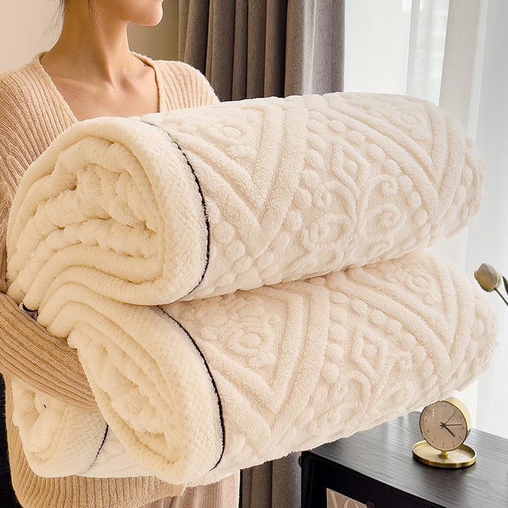 Flauschige Flanell-Wohndecke, beidseitig verdickt, verschiedene Größen