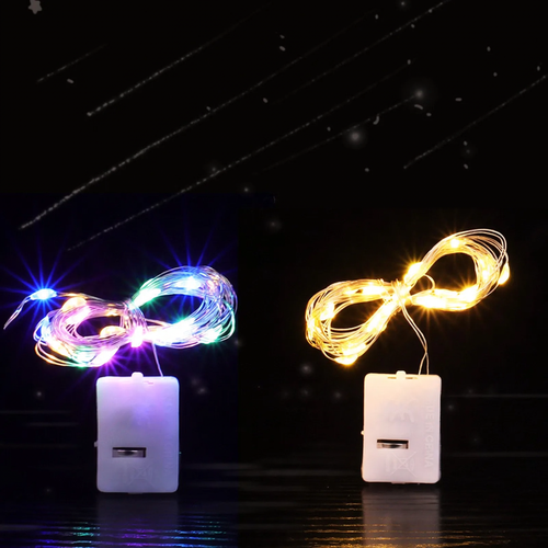 LED-Kupferdraht-Lichterkette mit Batteriebox
