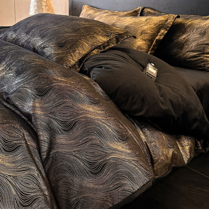 Milchfaser-Bettwäsche-Set, Fleece, Winter, 4-teilig