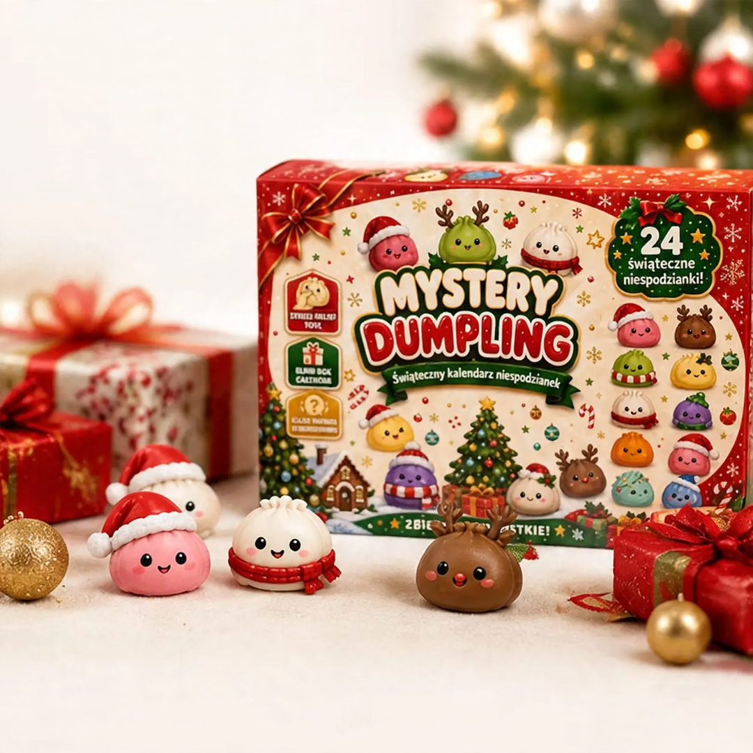Weihnachts-Adventskalender mit 24 Quetschfiguren