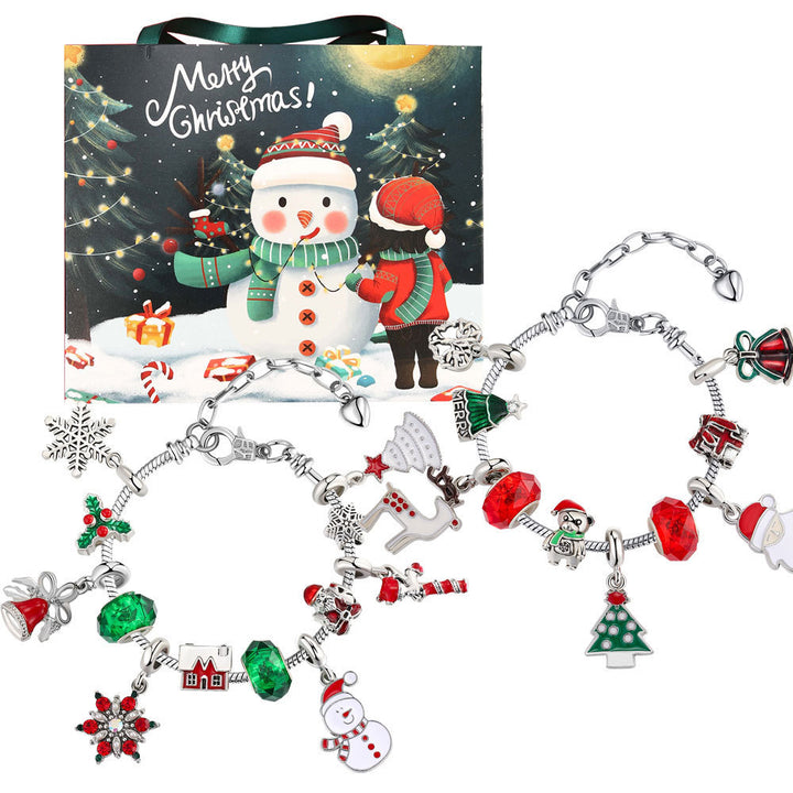Weihnachts-Adventskalender mit DIY-Perlenarmband-Set