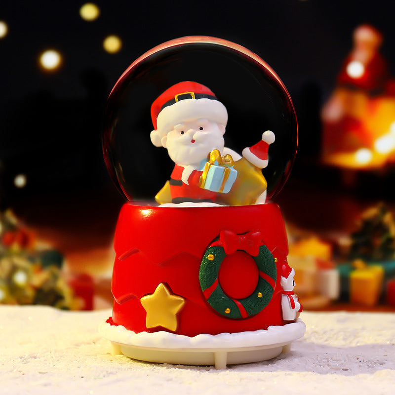 Mini-Weihnachts-Schneekugel mit Licht