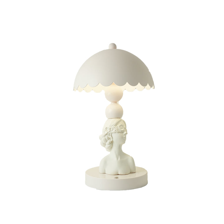 Moderne Kunstlampe mit Augenmotiv und Farbwechsel