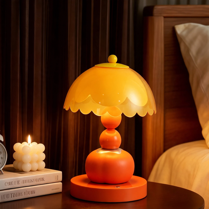 Kaki-Tischlampe, kreatives Design, Dekoelement