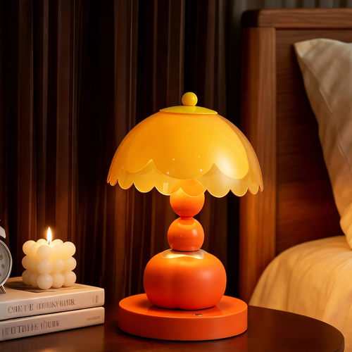 Kaki-Tischlampe, kreatives Design, Dekoelement