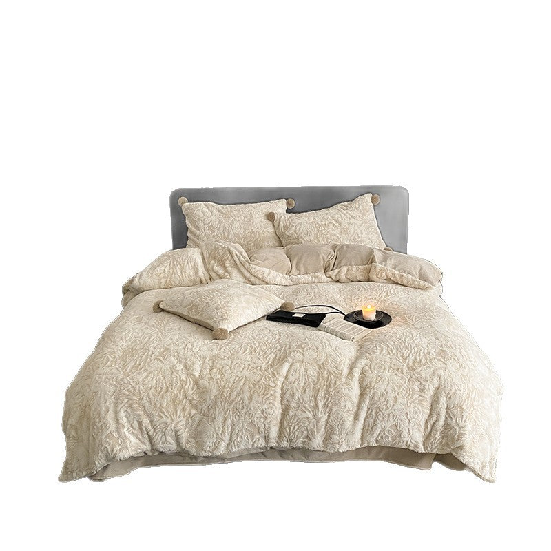 Milchfaser-Bettwäsche-Set, 4-teilig, Winter