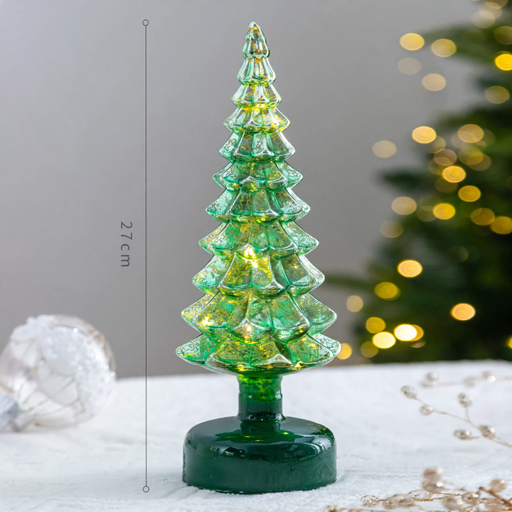 Weihnachtsbaum-Dekoration aus Kristallglas mit Beleuchtung