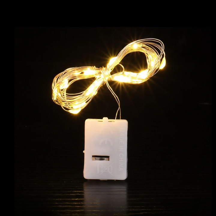 LED-Kupferdraht-Lichterkette mit Batteriebox
