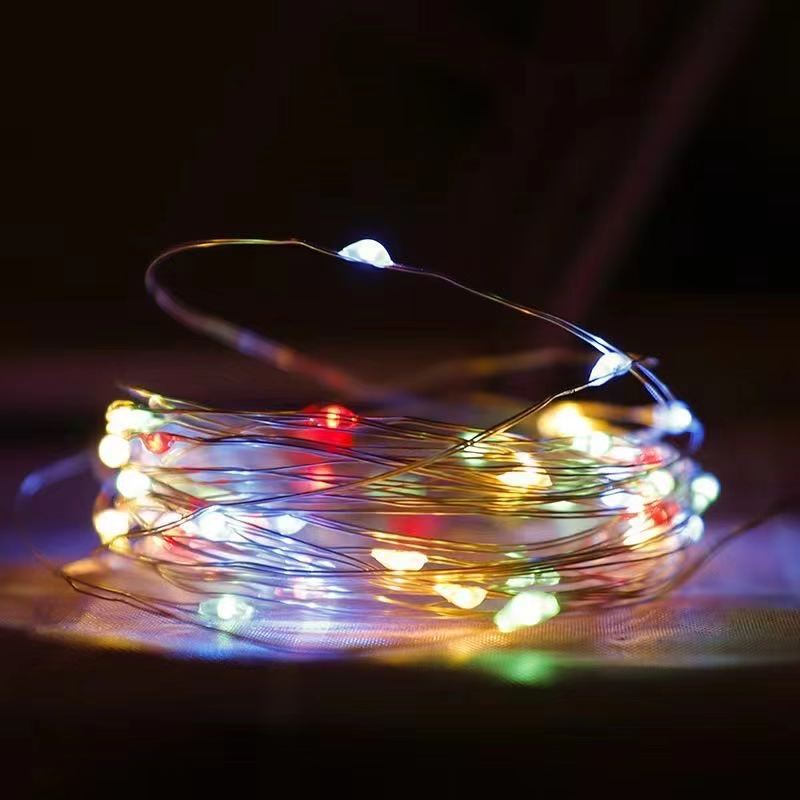 Wasserdichte LED-Silberdraht-Lichterkette, batteriebetrieben