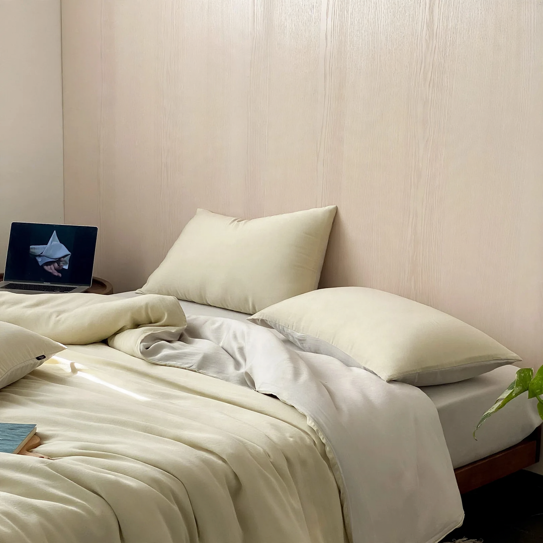 Lyocell-Bettwäsche-Set, 100S Tencel, kühlend und sanft