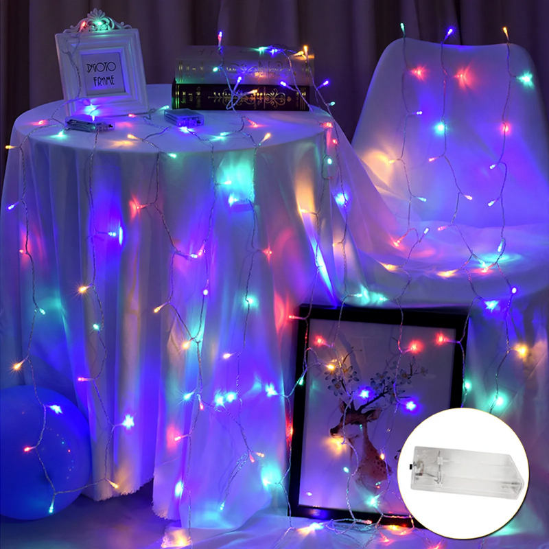 LED-Lichterkette mit Batteriebetrieb, verschiedene Längen