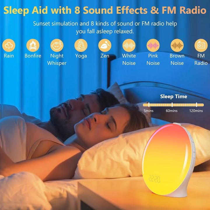 Smarter LED-Wecker mit Sonnenaufgangssimulation und RGB-Licht