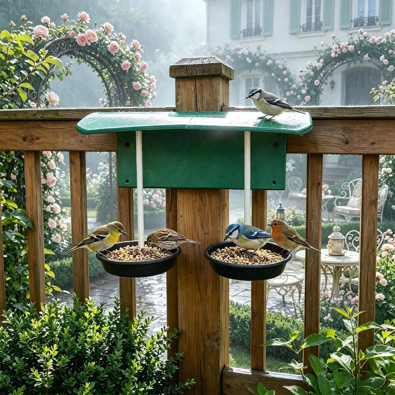 Wetterfeste Kunststoff-Vogeltränke für den Garten