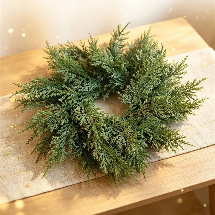 Weihnachtlicher Kranz mit Beeren und Zapfen, PE