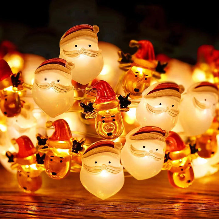 LED-Weihnachts-Lichterkette mit Motiven, 3 m