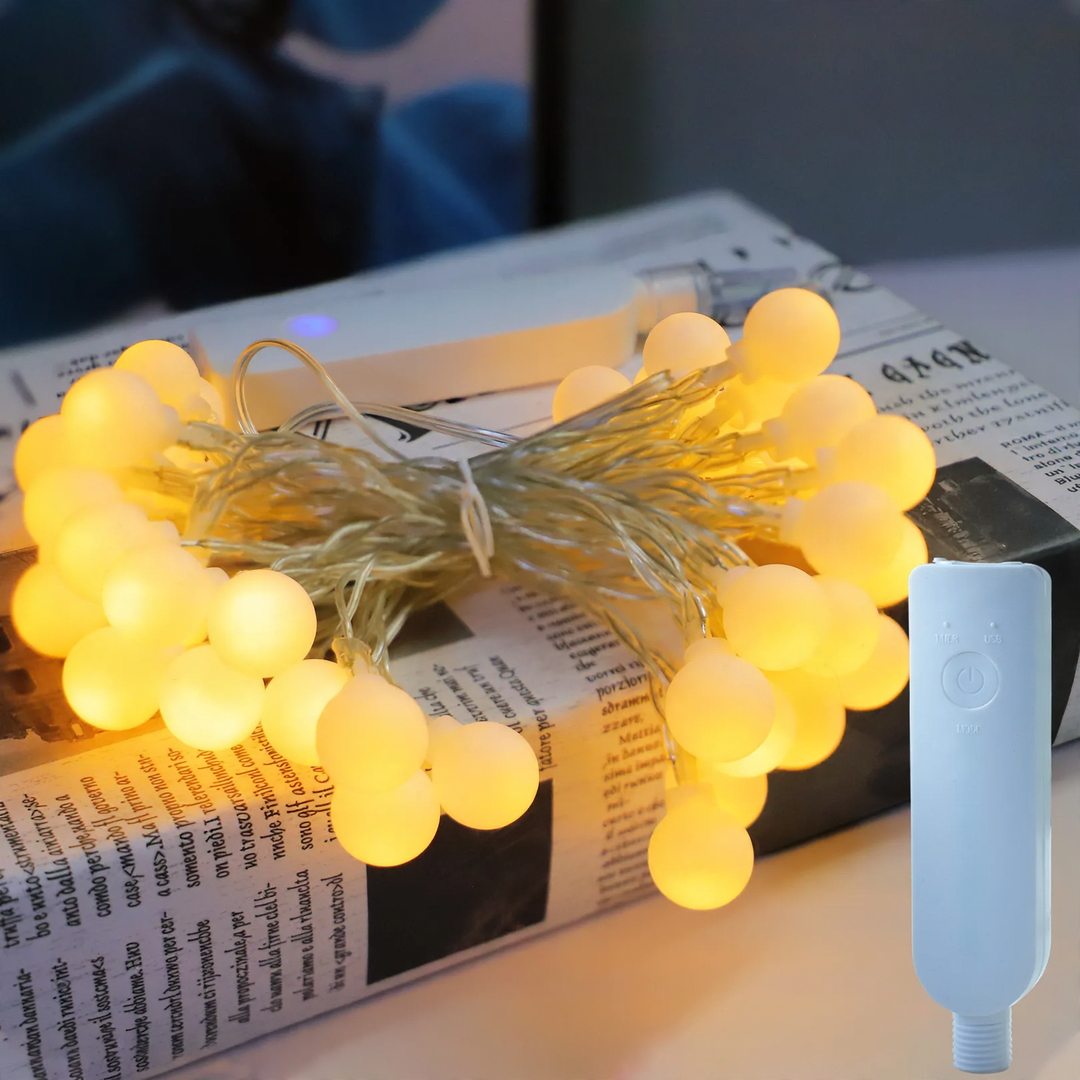 LED-Lichterkette mit Fernbedienung, wiederaufladbar