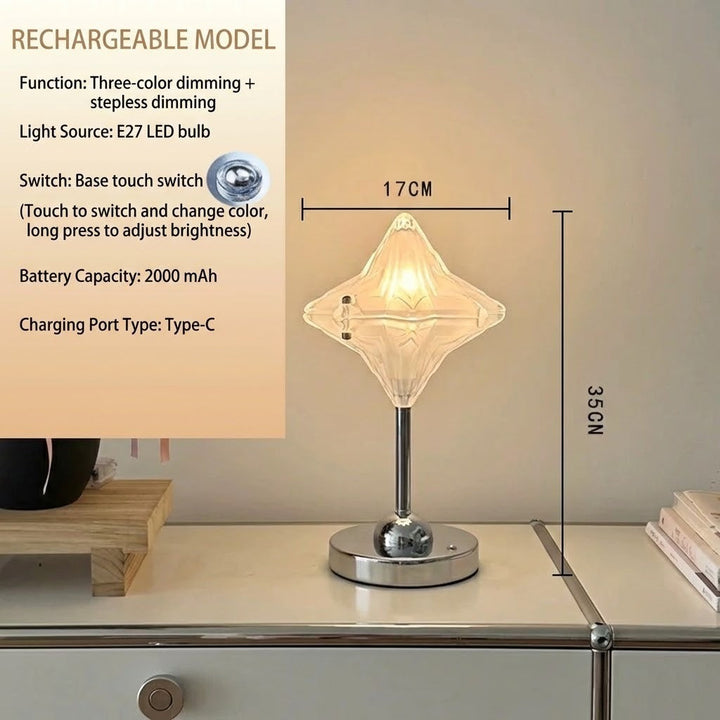 Kristallstern Ambient Touch LED Tischlampe | Karnz