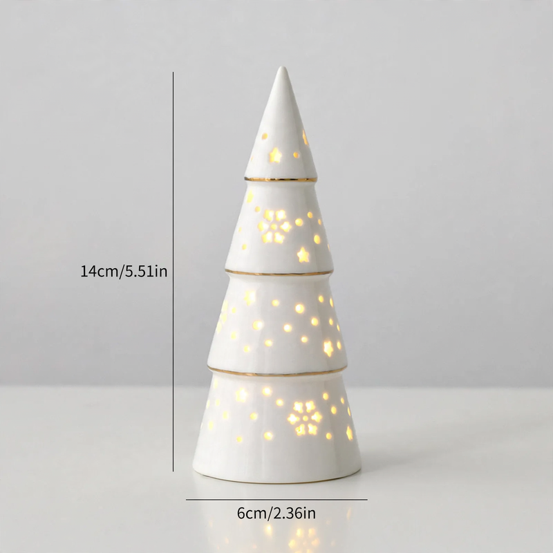 Keramik-Weihnachtshaus mit Beleuchtung