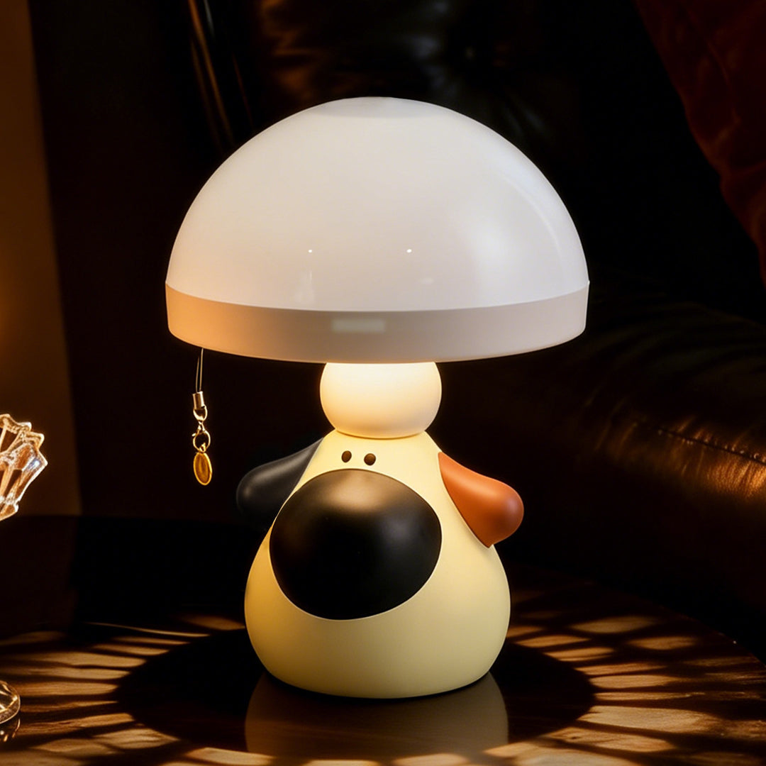 Hunde-Tischlampe mit großer Nase
