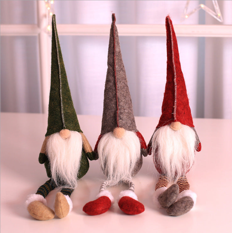 Weihnachts-Wichtelfigur mit langen Beinen