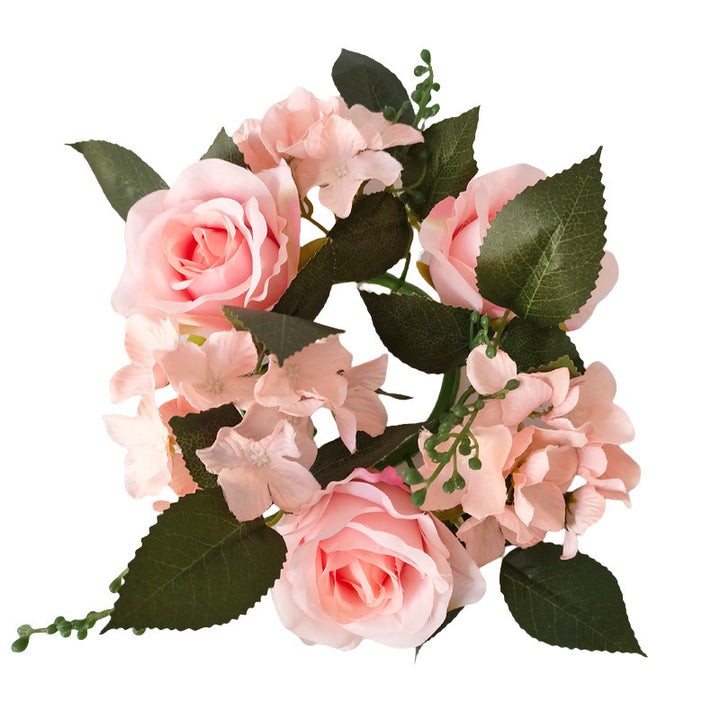 Künstlicher Rosen-Kerzenkranz, 20 cm