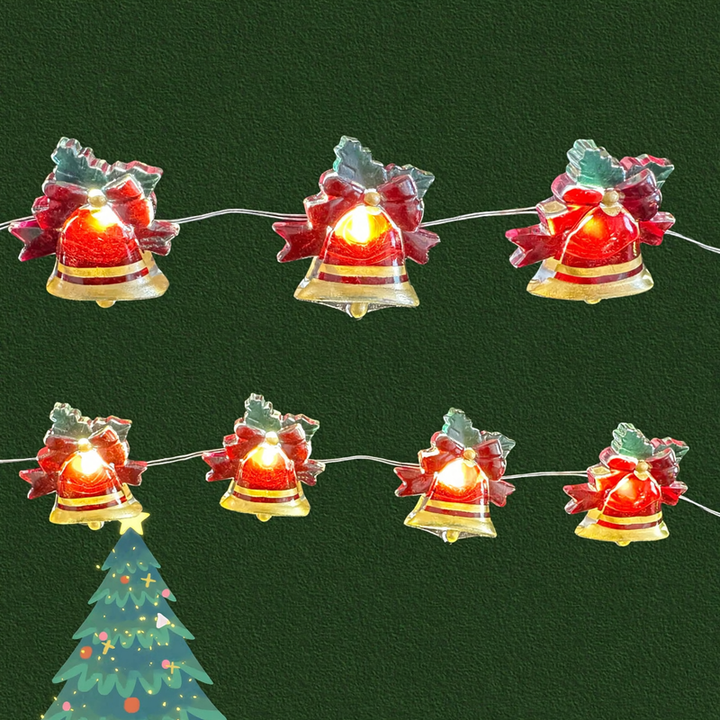 LED-Weihnachts-Lichterkette mit Motiven, 3 m