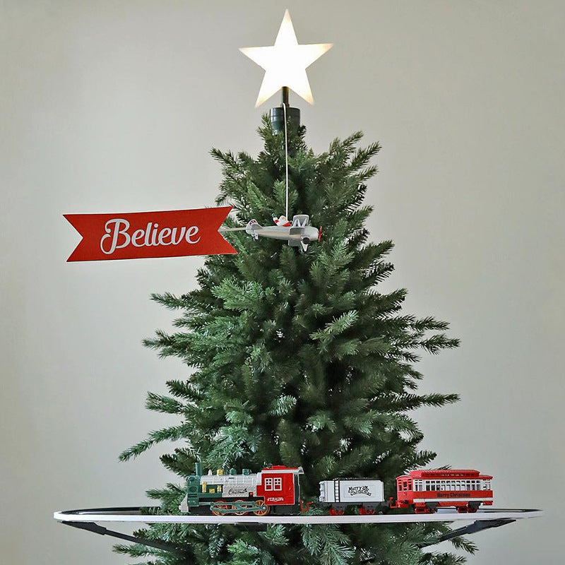 Beleuchteter und rotierender Weihnachtsbaum-Stern