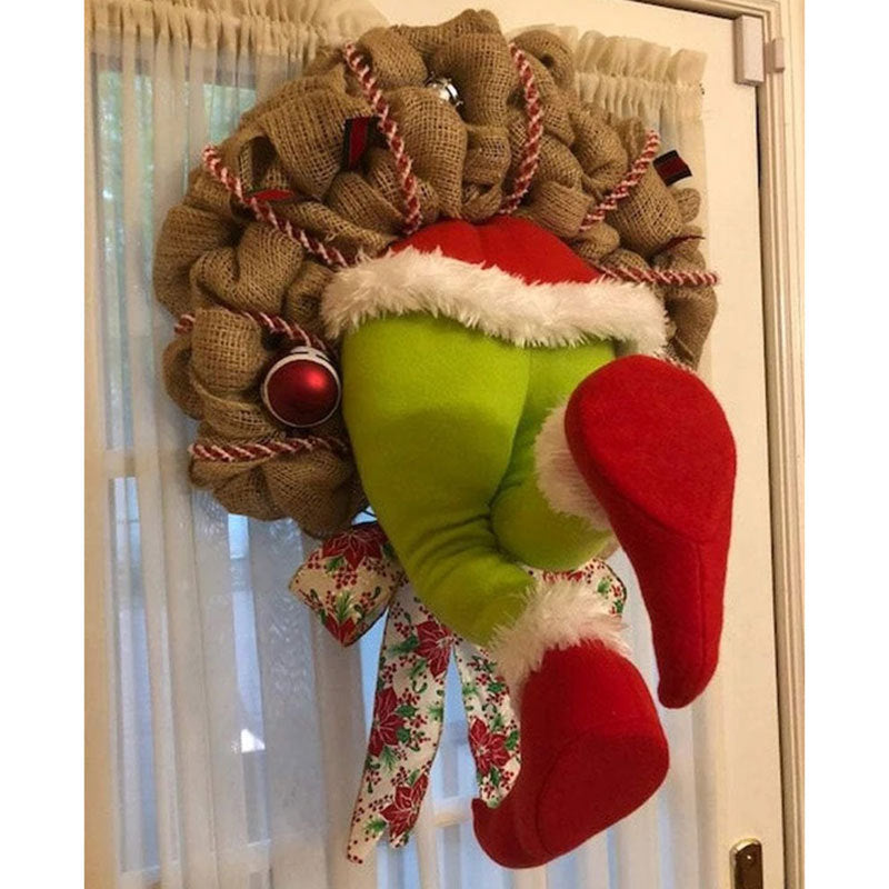 Weihnachtskranz mit Plüschfigur