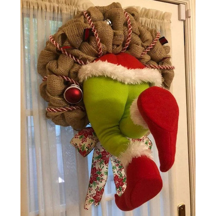 Weihnachtskranz mit Plüschfigur