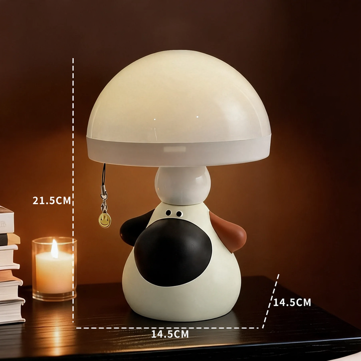 Hunde-Tischlampe mit großer Nase