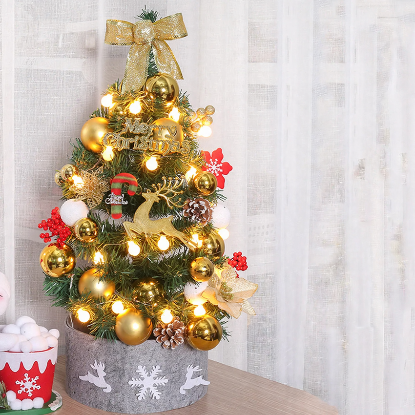 Mini-Weihnachtsbaum-Set für den Tisch