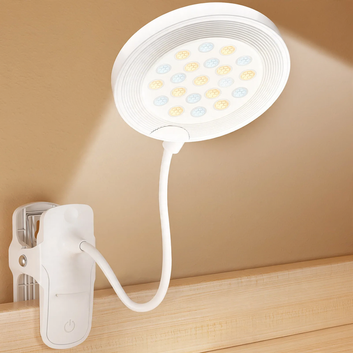 LED-Klemmlampe für Schreibtisch und Bett