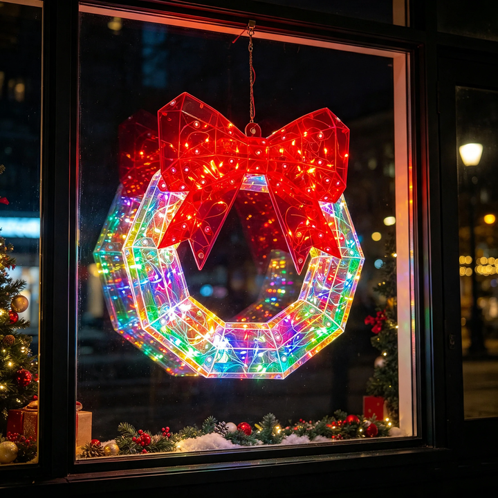 LED-Weihnachtskranz mit Farbwechsel