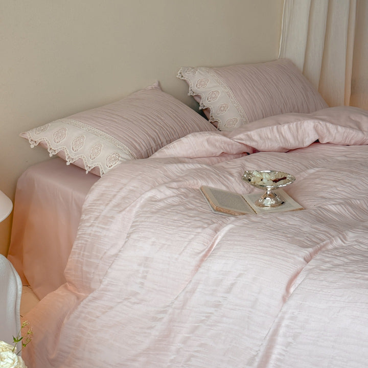 Baumwoll-Bettwäsche-Set, Jacquard, Fleece-Finish