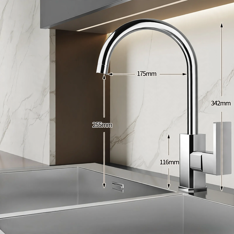 Edelstahl-Wasserhahn für Küche, Misch- oder Kaltwasser