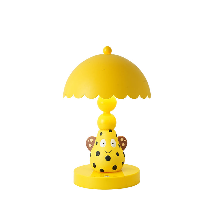Bunte Birnen-Tischlampe mit Punktmuster