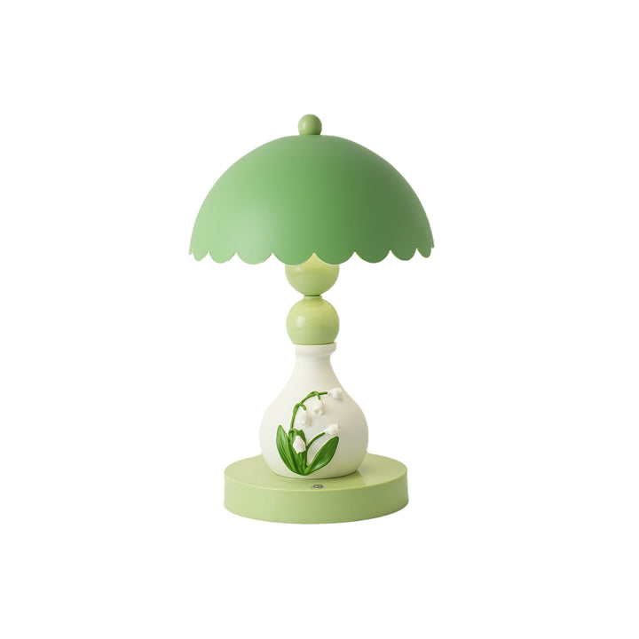 Maiglöckchen-Tischlampe, französisches Flachrelief-Design