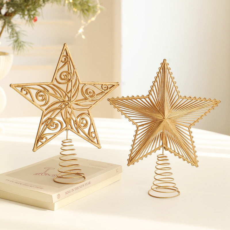 Weihnachtsbaum-Spitzenstern, strahlenförmiges Design